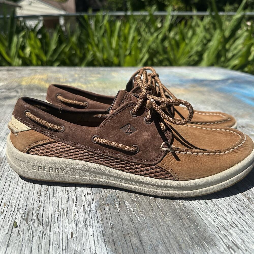 Sperry Top-Sider Men’s 9 Shoes Gamefish 3-Eye Brown Leather Son-R Boat - BP - Picture 6 of 13